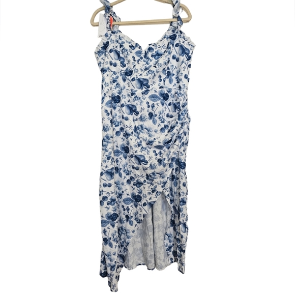 Cider Dresses & Skirts - 5/25 ❤️ Cider Curve Fruit Floral Sleeveless Smocked Back Side Ruched Sli…